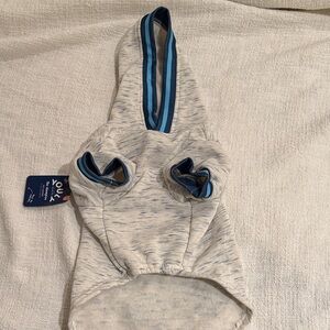 Youly Gray and Blue Dog Hoodie